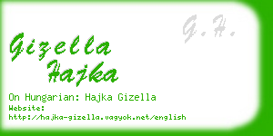 gizella hajka business card
